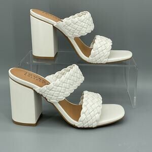 NEW Journee Collection Women’s Melissa Dress Sandals White Size 7.5